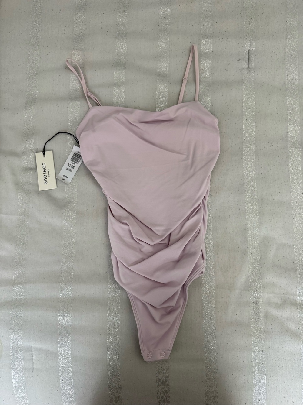 Aritzia Contour Lilac Draped One-Piece Bodysuit
